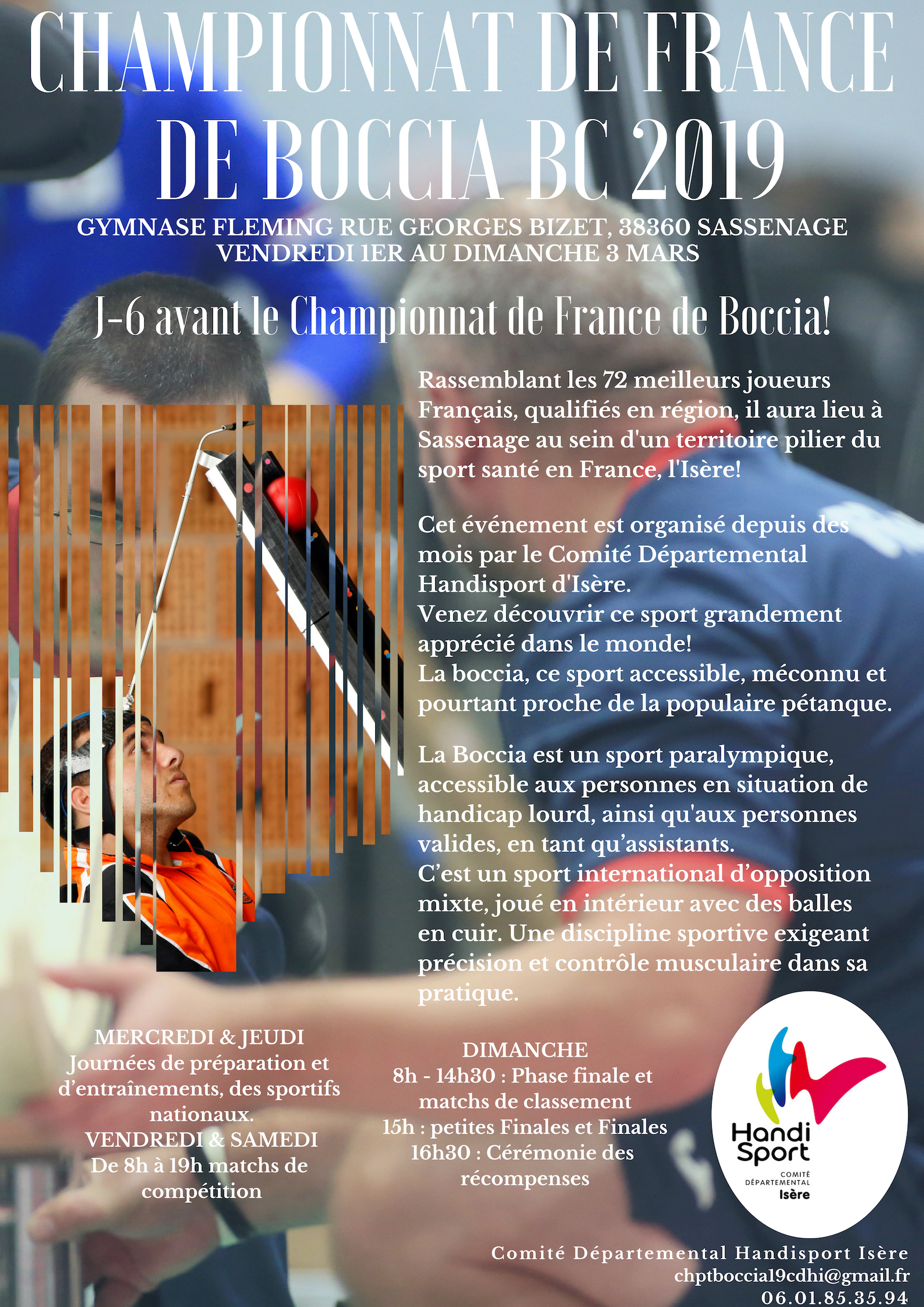 J-6 avant le Championnat de France de Boccia!