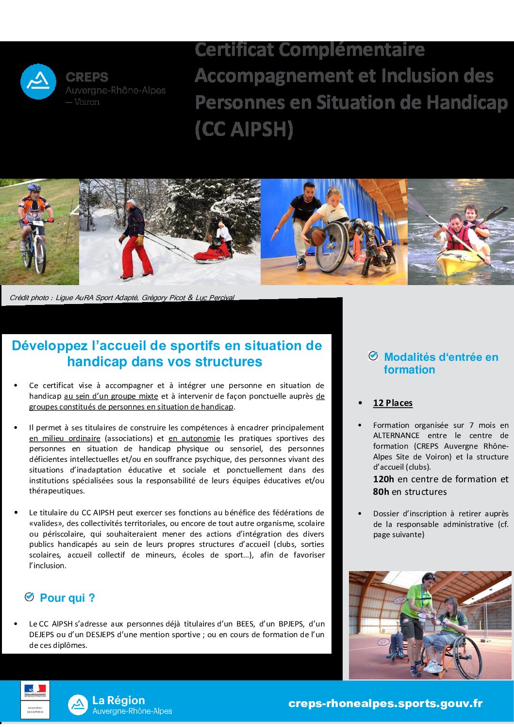 Certificat Complémentaire Accompagnement et Inclusion des Personnes en Situation de Handicap (CC AIPSH)