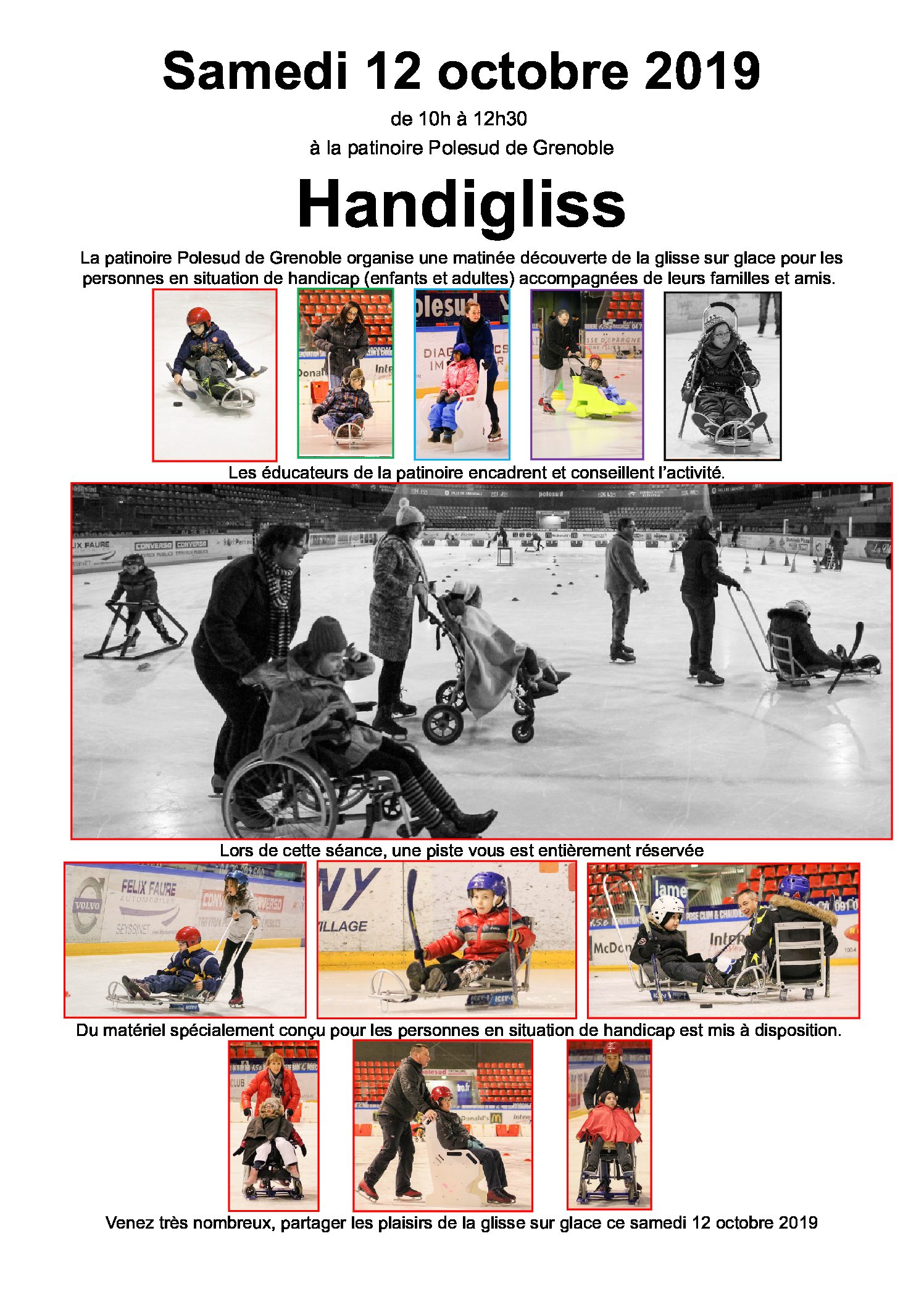 HandiGliss 12 octobre 2019 – Patinoire PoleSud