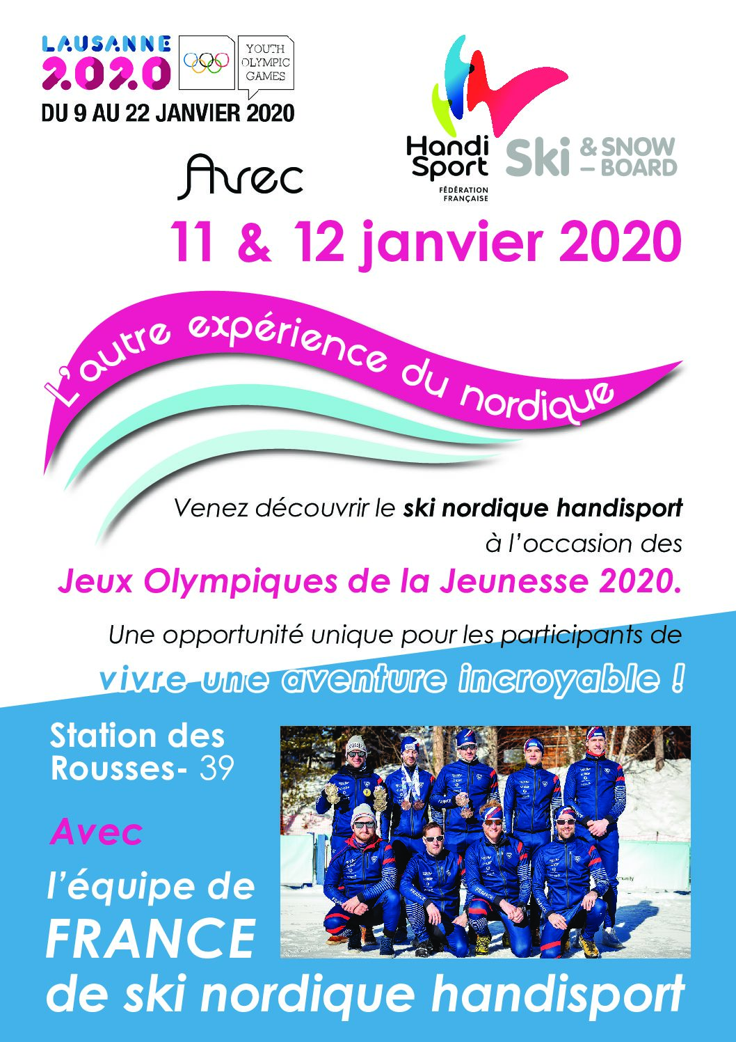 Jeux Olympiques de la Jeunesse – Stage Nordique 11-12 janvier 2020