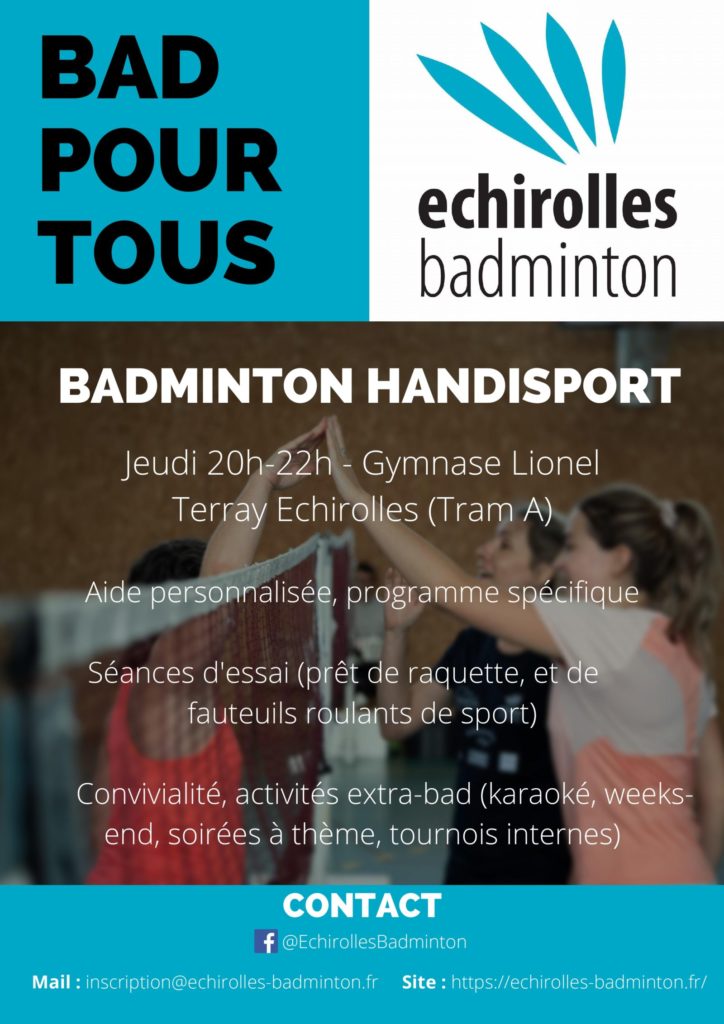 AFFICHE Échirolles Badminton