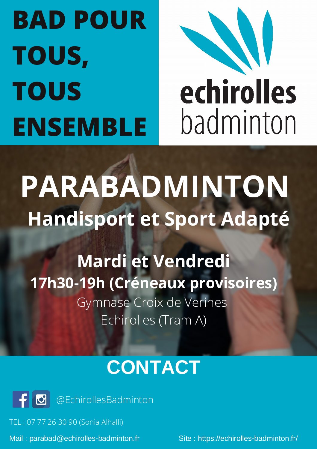 Badminton pour tous à Echirolles