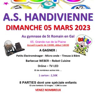 Grand Loto de l’AS HANDIVIENNE