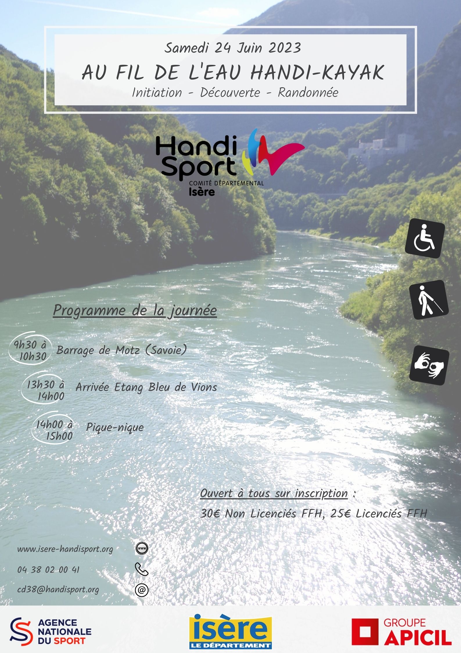 Au fil de l’eau – Randonnée Handi-kayak – 2023