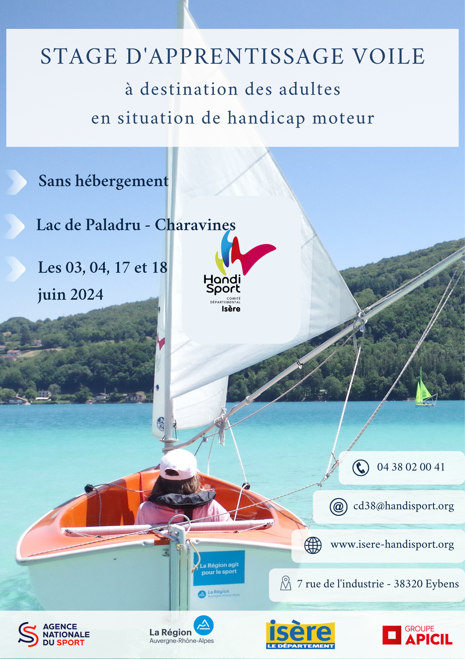 Stage d’initiation à la voile – Juin 2024
